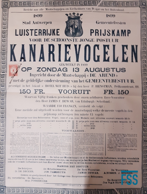 De Arend show poster 1899 Dewar (480px)-FSS