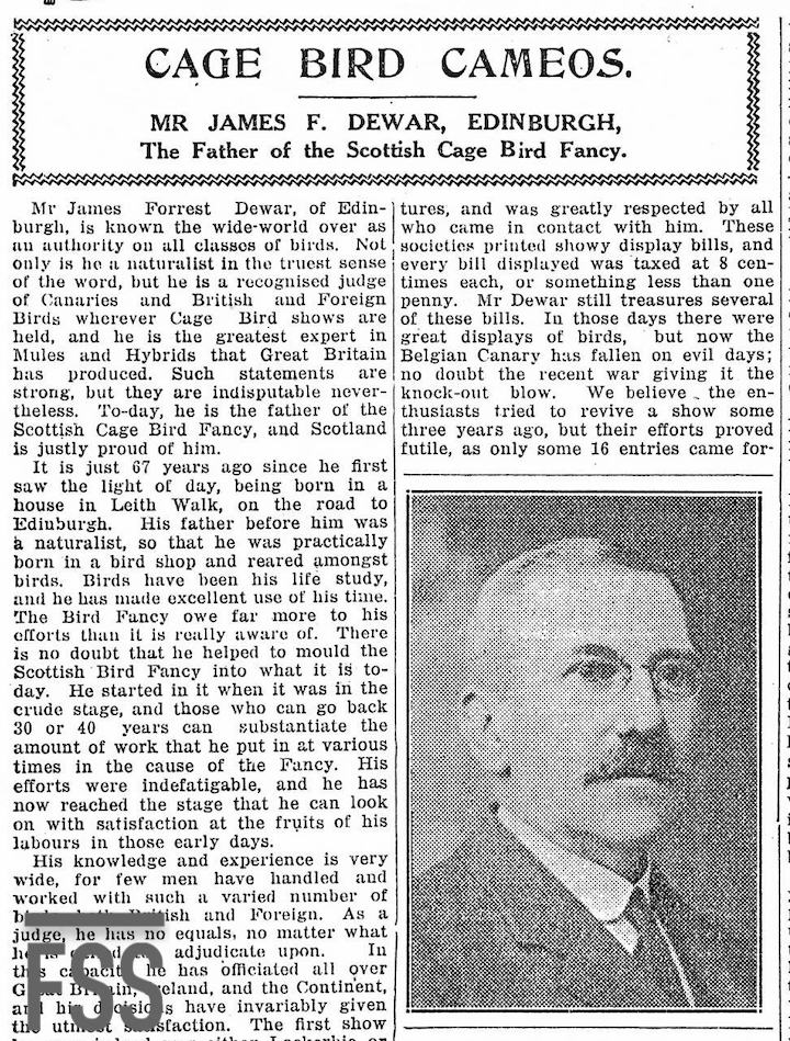 DewarJamesF Cage Bird Cameo EXTRACT-FSS